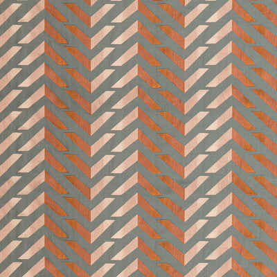 Les Vagues Emb - Pink/Rust Rust By Brunschwig & Fils | Les Ensembliers Ii | Geometric Multipurpose Embroidery