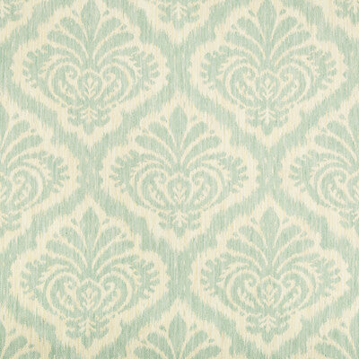 Durbar Tait Strie Ii - Aqua Teal By Brunschwig & Fils | Baronet |Damask  Upholstery Weave