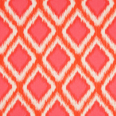 Kapari Woven - Coral Coral By Brunschwig & Fils | En Vacances |Diamond Ikat/Southwest/Kilims Upholstery Indoor / Outdoor
