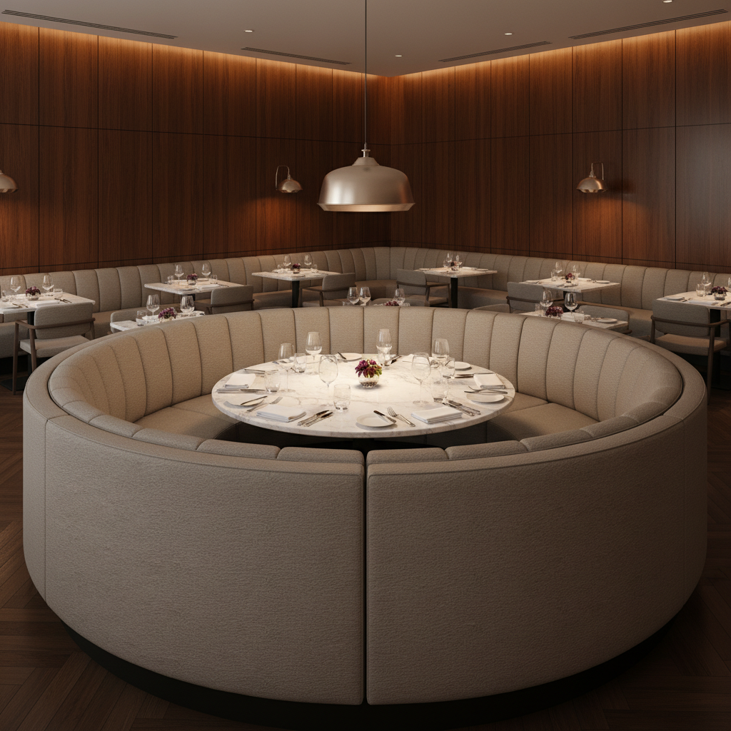 Punch Bowl - Owl Upholstered Banquette | Architectural Fabrics