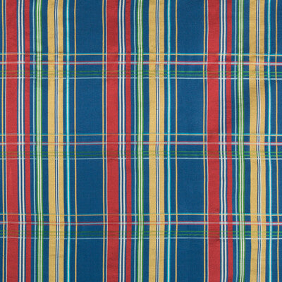 Samples and Purchasing available for La Comelle Plaid - Blue Multi By Brunschwig & Fils | Baret | Plaid / Check Upholstery  at Designer Wallcoverings and Fabrics