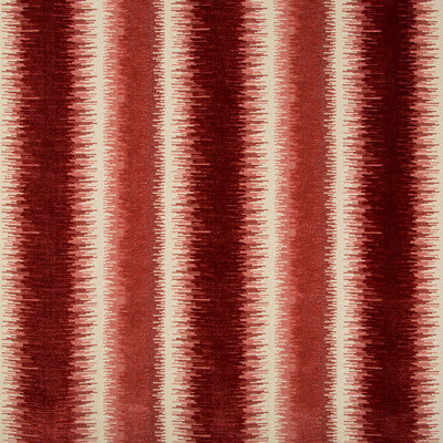 Samples and Purchasing available for Bromo Velvet - Red Red By Brunschwig & Fils | Baret | Stripes Upholstery Velvet at Designer Wallcoverings and Fabrics