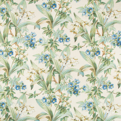 Samples and Purchasing available for Daffodil And Vine - Blue Multi By Brunschwig & Fils | Cevennes | Botanical & Floral Multipurpose Print at Designer Wallcoverings and Fabrics