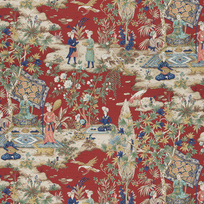 Lodi Garden Print - Red Multi By Brunschwig & Fils | Baret | Chinoiserie Multipurpose Print