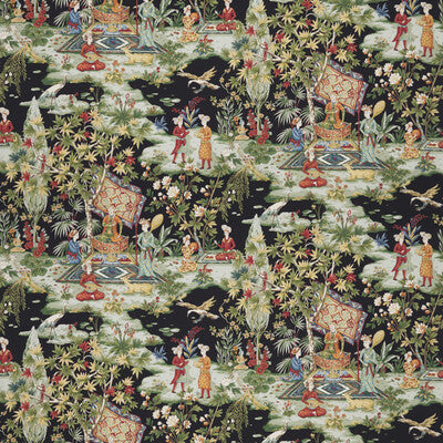 Lodi Garden Print - Onyx Multi By Brunschwig & Fils | Baret | Chinoiserie Multipurpose Print