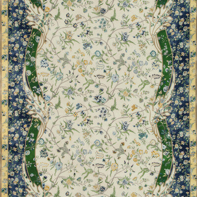 Samples and Purchasing available for Menars Border Ii - Marine Multi By Brunschwig & Fils | Folio Francais | Botanical & Floral Multipurpose Print at Designer Wallcoverings and Fabrics
