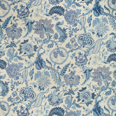 Samples and Purchasing available for Saranda Print - Blue Blue By Brunschwig & Fils | Folio Francais |Botanical & Floral Jacobeans Multipurpose Print at Designer Wallcoverings and Fabrics