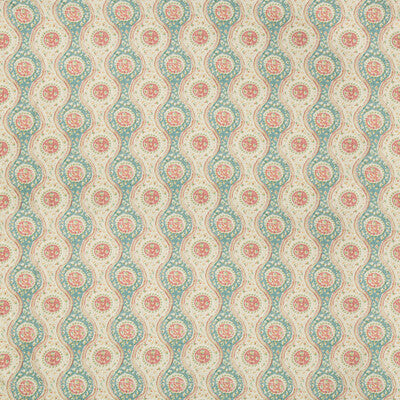 Nadari Print - Teal/Rose Multi By Brunschwig & Fils | Folio Francais | Global Multipurpose Print