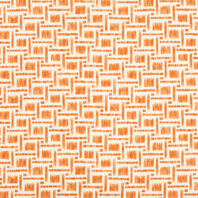 Samples and Purchasing available for Mira Print - Orange Orange By Brunschwig & Fils | Summer Palace |Geometric Small Scale Multipurpose Print at Designer Wallcoverings and Fabrics
