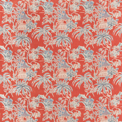 Tongli Print - Red Multi By Brunschwig & Fils | Summer Palace | Chinoiserie Multipurpose Print