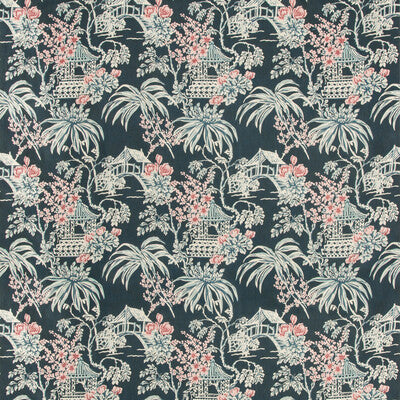 Tongli Print - Midnight Multi By Brunschwig & Fils | Summer Palace | Chinoiserie Multipurpose Print