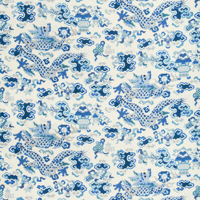 Ming Dragon Print - Ivory Multi By Brunschwig & Fils | Summer Palace |Chinoiserie Novelty Multipurpose Print
