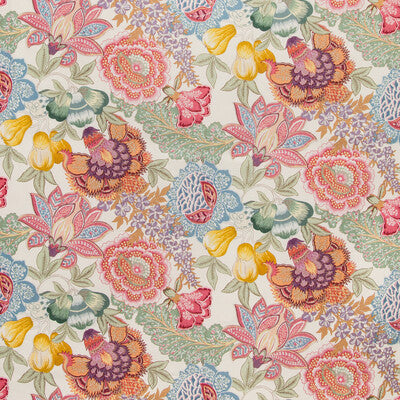 Karabali Print - Spring Multi By Brunschwig & Fils | Grand Bazaar |Botanical & Floral Jacobeans Multipurpose Print