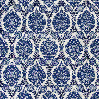 Samples and Purchasing available for Sufera Print - Indigo Blue By Brunschwig & Fils | Grand Bazaar |Medallion / Suzani / Persian Paisley Multipurpose Print at Designer Wallcoverings and Fabrics