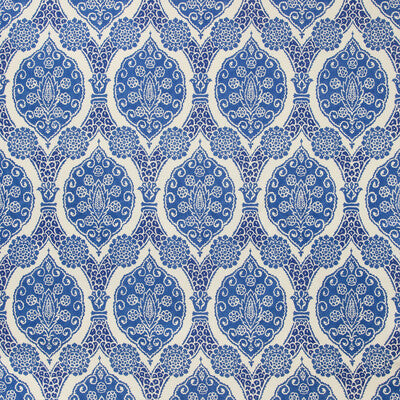 Samples and Purchasing available for Sufera Print - Blue Blue By Brunschwig & Fils | Grand Bazaar |Medallion / Suzani / Persian Paisley Multipurpose Print at Designer Wallcoverings and Fabrics