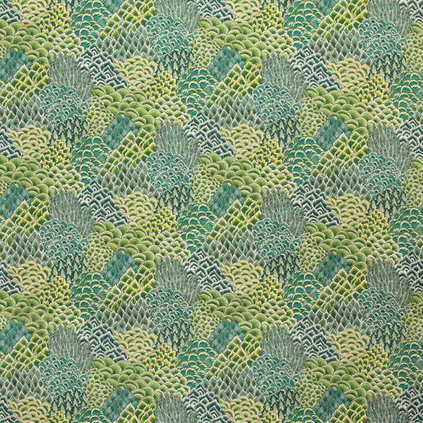 Katibi Print - Leaf Green By Brunschwig & Fils | Grand Bazaar | Flamestitch Multipurpose Print