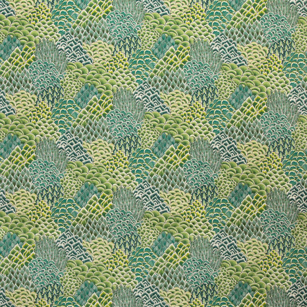 Katibi Print - Leaf Green By Brunschwig & Fils | Grand Bazaar | Flamestitch Multipurpose Print