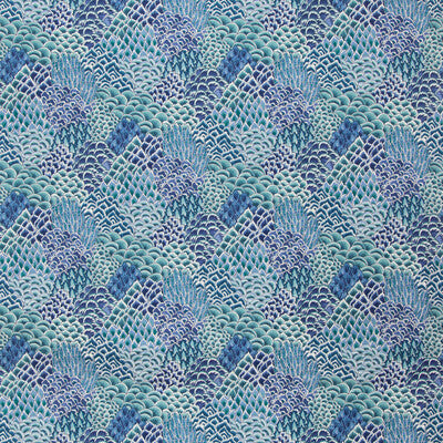 Katibi Print - Turquoise Turquoise By Brunschwig & Fils | Grand Bazaar | Flamestitch Multipurpose Print