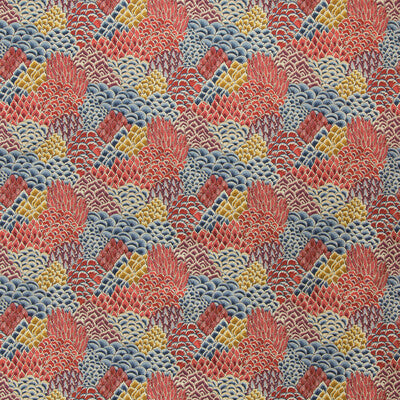 Samples and Purchasing available for Katibi Print - Multi Multi By Brunschwig & Fils | Grand Bazaar | Flamestitch Multipurpose Print at Designer Wallcoverings and Fabrics
