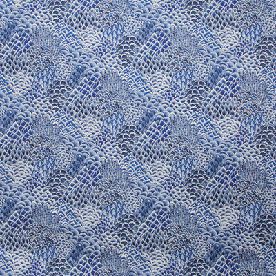 Katibi Print - Blue Blue By Brunschwig & Fils | Grand Bazaar | Flamestitch Multipurpose Print
