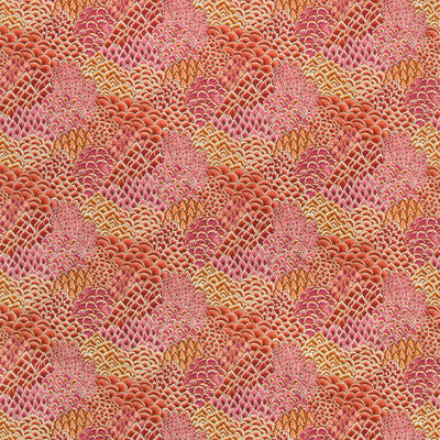 Katibi Print - Pink Pink By Brunschwig & Fils | Grand Bazaar | Flamestitch Multipurpose Print