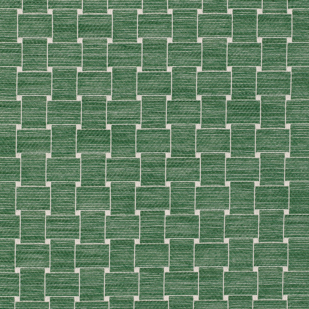 Beaumois Woven - Emerald Green By Brunschwig & Fils | Geometric Upholstery