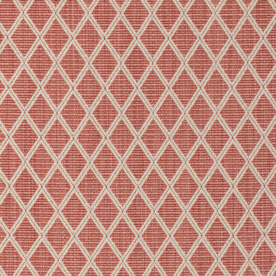 Cancale Woven - Berry Coral By Brunschwig & Fils | Granville Weaves |Diamond Geometric Upholstery