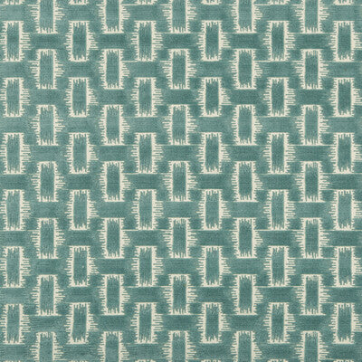 Samples and Purchasing available for Chambord Velvet - Aqua Turquoise By Brunschwig & Fils | Chaumont Velvets | Geometric Upholstery Velvet at Designer Wallcoverings and Fabrics