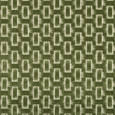 Chambord Velvet - Leaf Green By Brunschwig & Fils | Chaumont Velvets | Geometric Upholstery Velvet