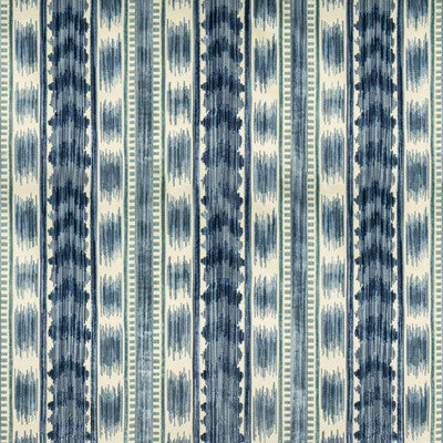 Bayeaux Velvet - Blue Blue By Brunschwig & Fils | Chaumont Velvets |Ikat/Southwest/Kilims Stripes Upholstery Velvet