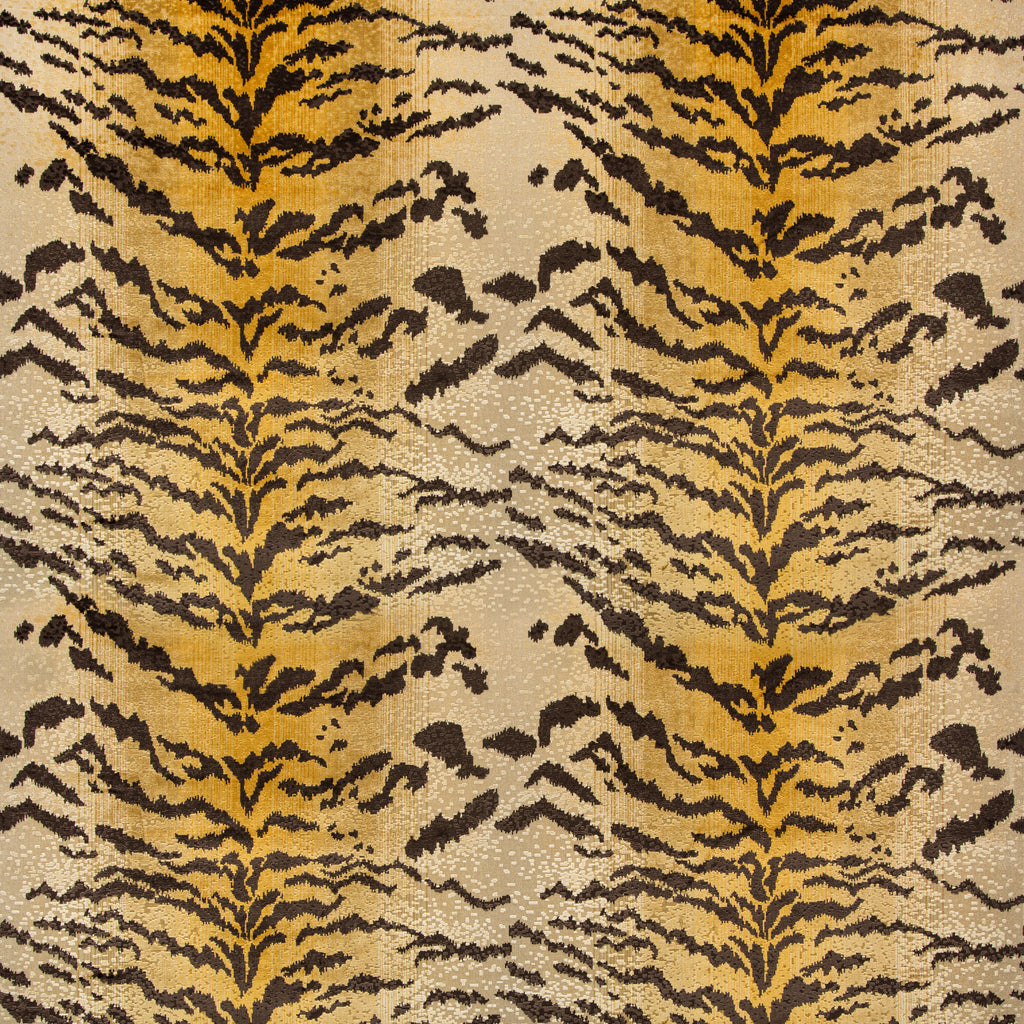 Le Tigre Velvet - Cognac Gold By Brunschwig & Fils | Chaumont Velvets | Animal Skins Upholstery Velvet