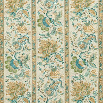 Samples and Purchasing available for Montflours Print - Aqua Teal By Brunschwig & Fils | Louverne |Botanical & Floral Jacobeans Multipurpose Print at Designer Wallcoverings and Fabrics