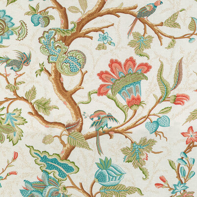 Samples and Purchasing available for Louverne Print - Multi Multi By Brunschwig & Fils | Louverne | Botanical & Floral Multipurpose Print at Designer Wallcoverings and Fabrics