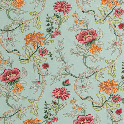 Samples and Purchasing available for Veronique Print - Opal Multi By Brunschwig & Fils | Louverne | Botanical & Floral Multipurpose Print at Designer Wallcoverings and Fabrics