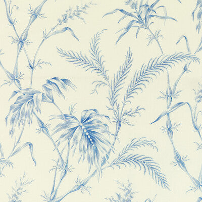 Lauziere Print - Blue Blue By Brunschwig & Fils | Louverne | Botanical & Floral Multipurpose Print