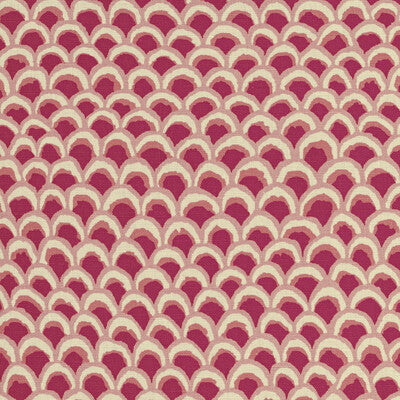 Pave Ii Print - Petal Fuschia By Brunschwig & Fils | Louverne | Geometric Multipurpose Print