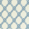 Samples and Purchasing available for Le Bambou Print - Blue Blue By Brunschwig & Fils | Louverne | Lattice/Scrollwork Multipurpose Print at Designer Wallcoverings and Fabrics