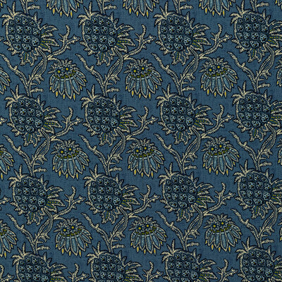 Brassac Print - Indigo Blue By Brunschwig & Fils | En Vacances Ii | Botanical & Floral Multipurpose Indoor / Outdoor