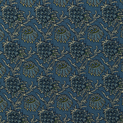 Samples and Purchasing available for Brassac Print - Indigo Blue By Brunschwig & Fils | En Vacances Ii | Botanical & Floral Multipurpose Indoor / Outdoor at Designer Wallcoverings and Fabrics