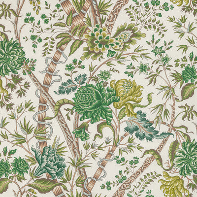 Luberon Print - Green/Leaf Green By Brunschwig & Fils | Manoir |Botanical & Floral Jacobeans Multipurpose Print