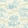 Samples and Purchasing available for Valensole Print - Teal/Leaf Teal By Brunschwig & Fils | Manoir |Botanical & Floral Toile Multipurpose Print at Designer Wallcoverings and Fabrics