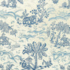 Samples and Purchasing available for Valensole Print - Navy/Sky Blue By Brunschwig & Fils | Manoir |Botanical & Floral Toile Multipurpose Print at Designer Wallcoverings and Fabrics
