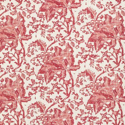 Samples and Purchasing available for Weymouth Print - Red Red By Brunschwig & Fils | Manoir | Botanical & Floral Multipurpose Print at Designer Wallcoverings and Fabrics