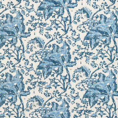 Samples and Purchasing available for Weymouth Print - Indigo Blue By Brunschwig & Fils | Manoir | Botanical & Floral Multipurpose Print at Designer Wallcoverings and Fabrics