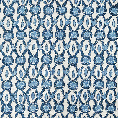 Samples and Purchasing available for Galon Print - Blue Blue By Brunschwig & Fils | Manoir | Small Scale Multipurpose Print at Designer Wallcoverings and Fabrics