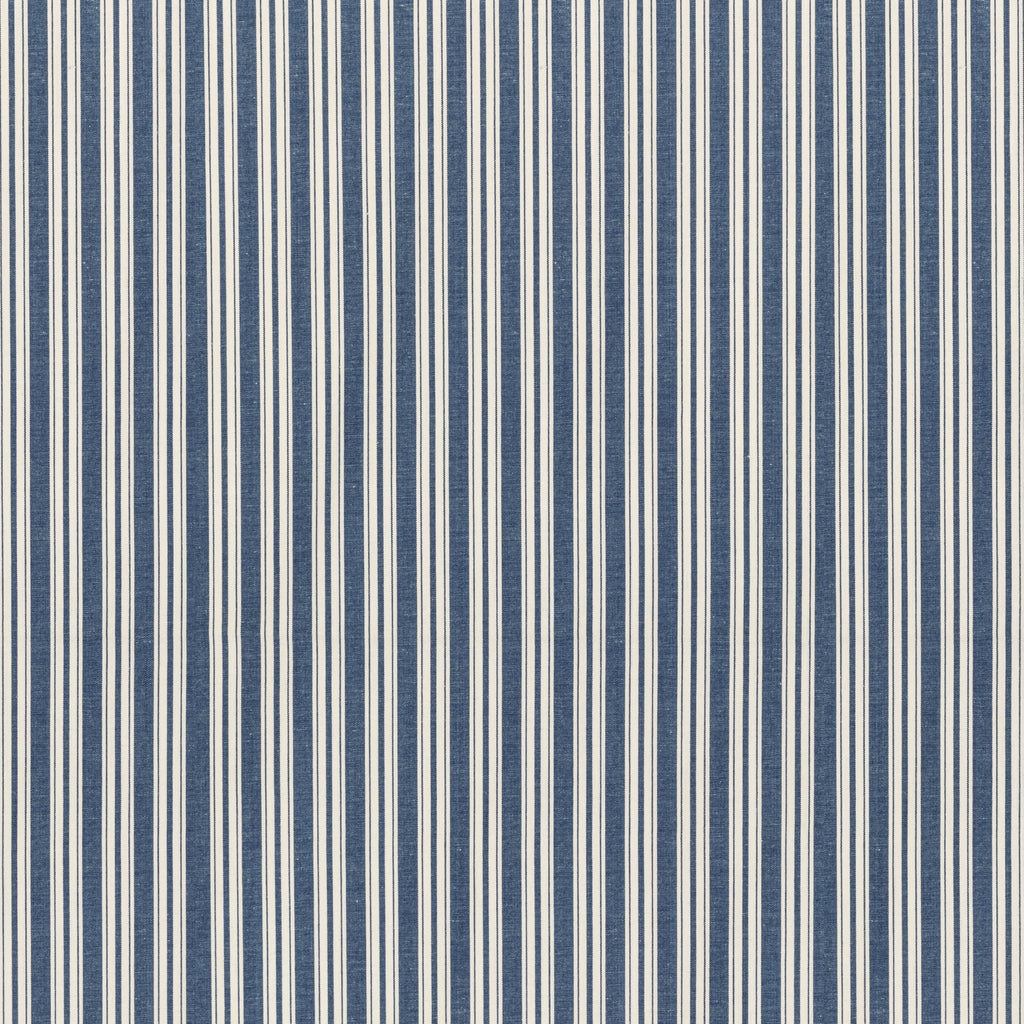 Selune Stripe - Navy Dark Blue By Brunschwig & Fils | Normant Checks And Stripes Ii | Stripes Upholstery