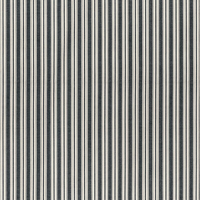 Samples and Purchasing available for Selune Stripe - Noir Black By Brunschwig & Fils | Normant Checks And Stripes Ii | Stripes Upholstery  at Designer Wallcoverings and Fabrics