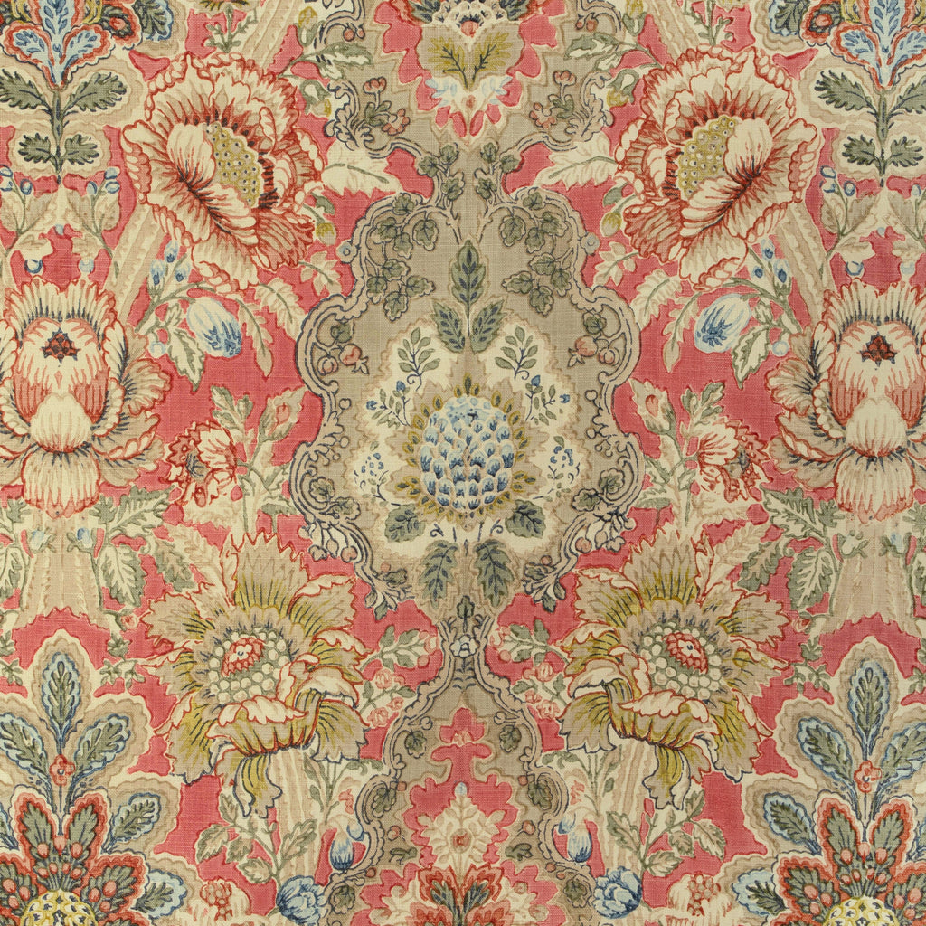Carvallo Print - Red Red By Brunschwig & Fils | Botanical & Floral Multipurpose Print
