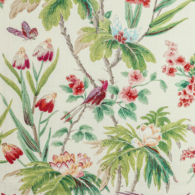 Samples and Purchasing available for Gastaud Print - Red/Green Red By Brunschwig & Fils |  | Botanical & Floral Multipurpose Print at Designer Wallcoverings and Fabrics