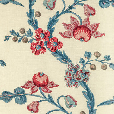Samples and Purchasing available for Le Brun Print - Raspberry Red By Brunschwig & Fils |  | Botanical & Floral Multipurpose Print at Designer Wallcoverings and Fabrics